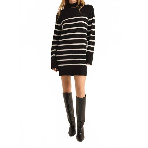 Z SUPPLY Dresses & Skirts - NEW Z SUPPLY fin sweater dress in black & white